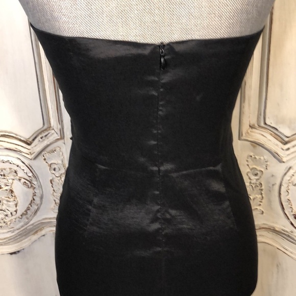 Daisy NWT Gorgeous Black Artistic Front Bodice Tie Strapless Occasions Dress - Picture 8 of 10